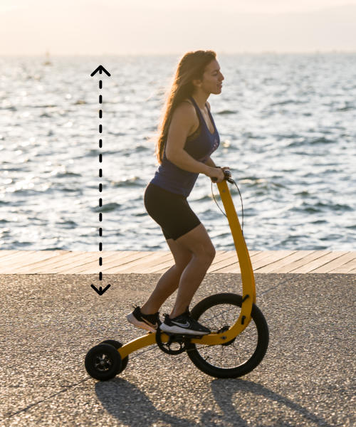 Halfbike Upright body position