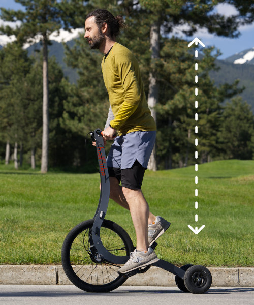 Halfbike Upright body position